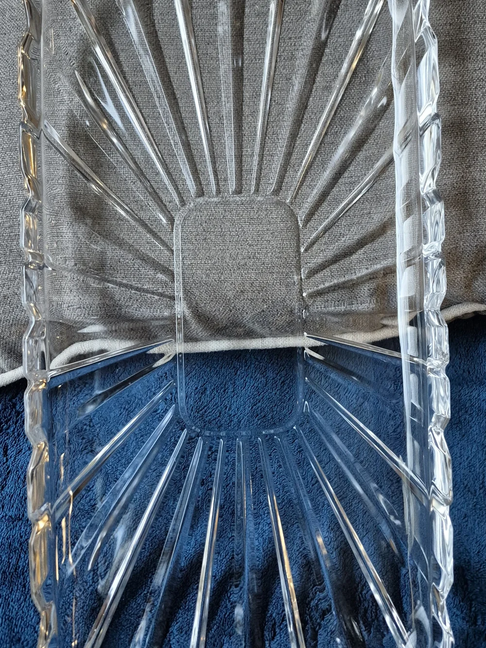 Clear Glass Rectangular Serving Tray - Elegant Home Accent